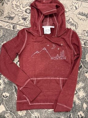 J. America ZEN Maroon Pullover Hoodie